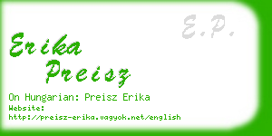 erika preisz business card